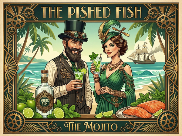 Mojito With Rum, Lime and Mint