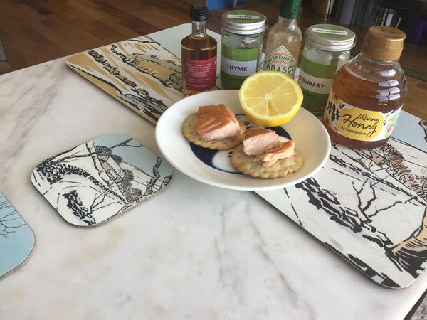 Uncle Sam Roasted Salmon Fillet with Honey & Bourbon