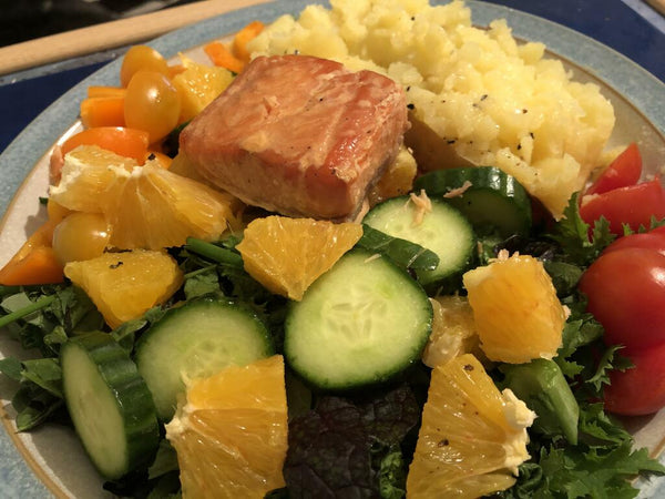 Uncle Sam Roasted Salmon Fillet with Honey & Bourbon