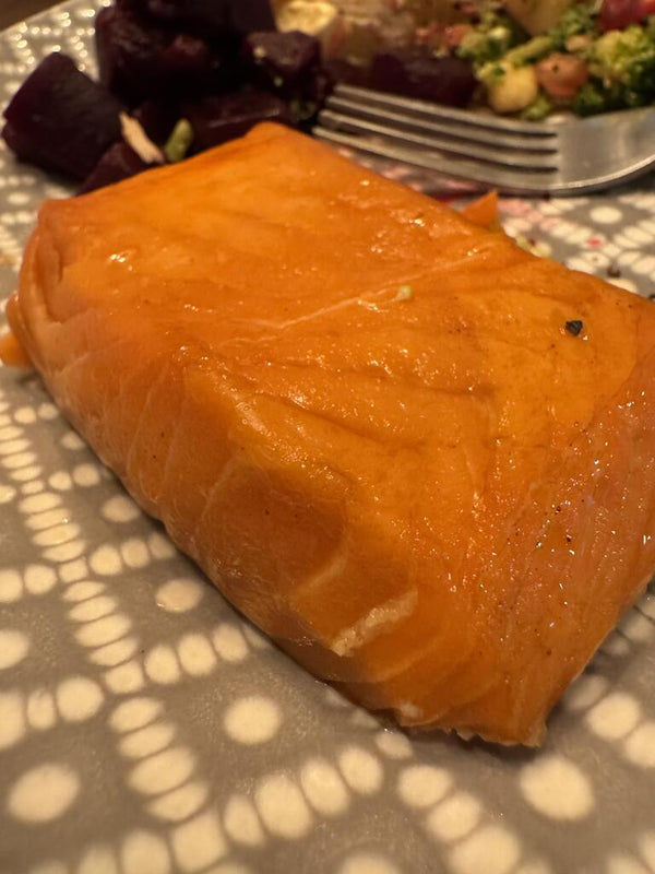 Uncle Sam Roasted Salmon Fillet with Honey & Bourbon