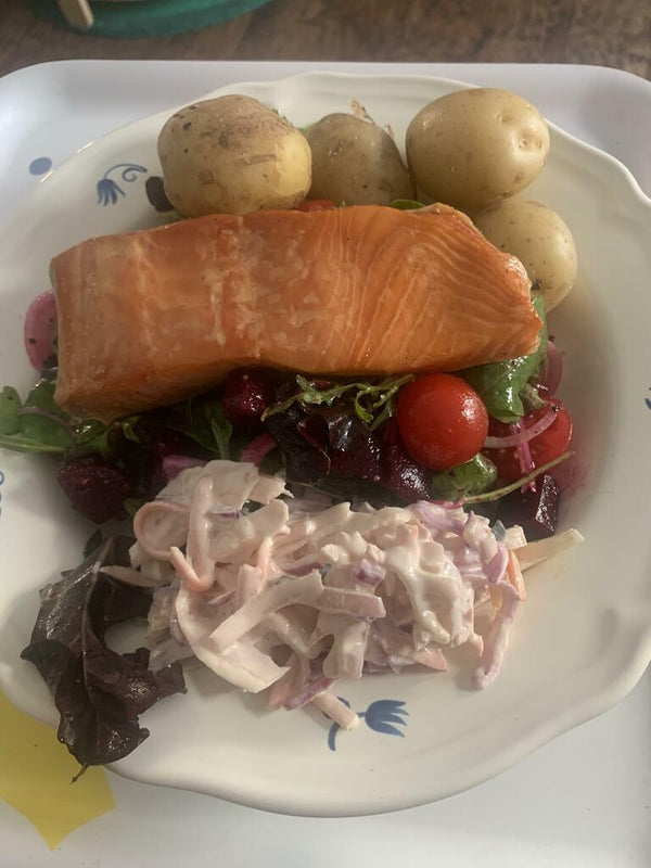 Uncle Sam Roasted Salmon Fillet with Honey & Bourbon